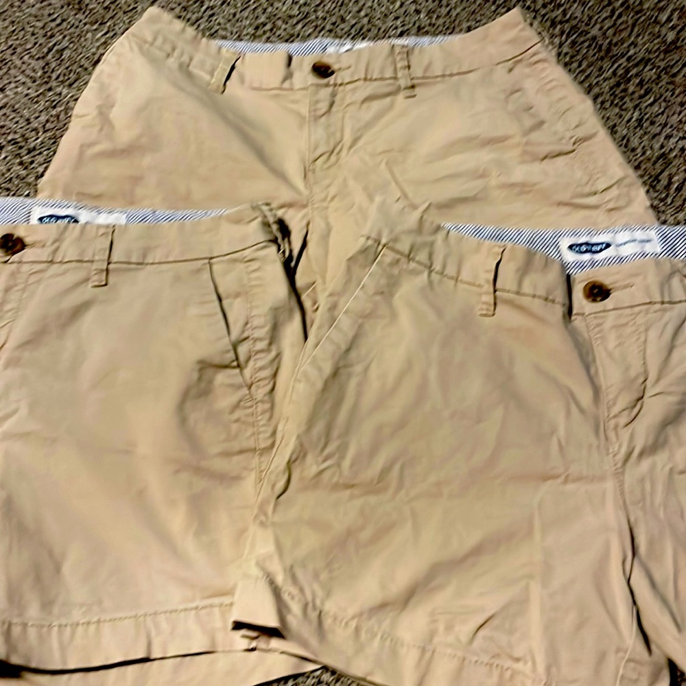 Lot 3 womens khaki Old Navy shorts size 0